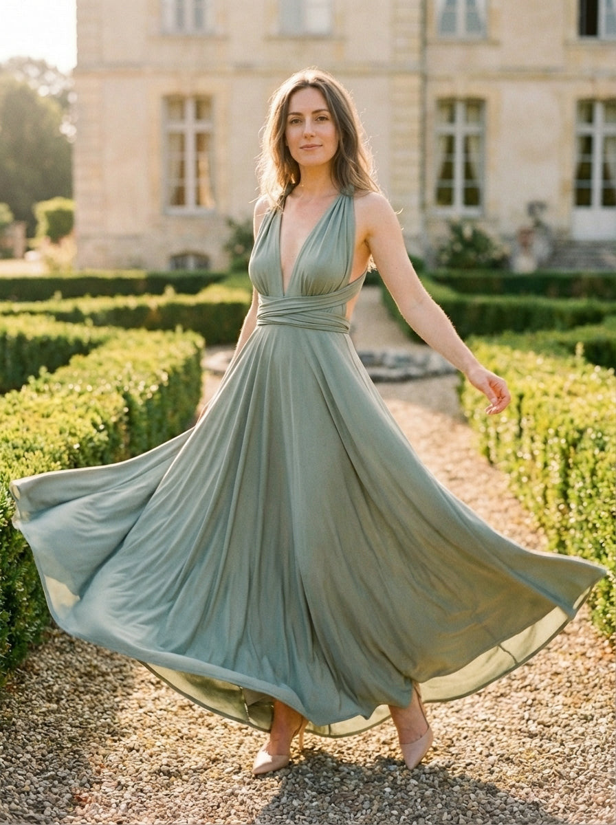 Lara | Flowing Knit A-Line Maxi Dress