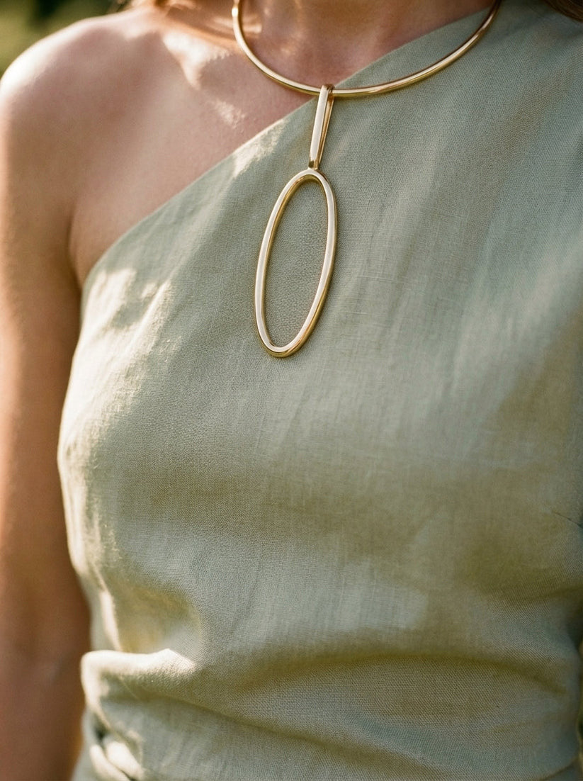 Women's Luxurious Linen Maxi Dress | Elegant One-Shoulder Summer Evening Gown