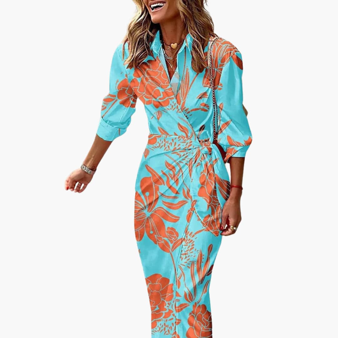 Elora | Elegant Striped Maxi Dress