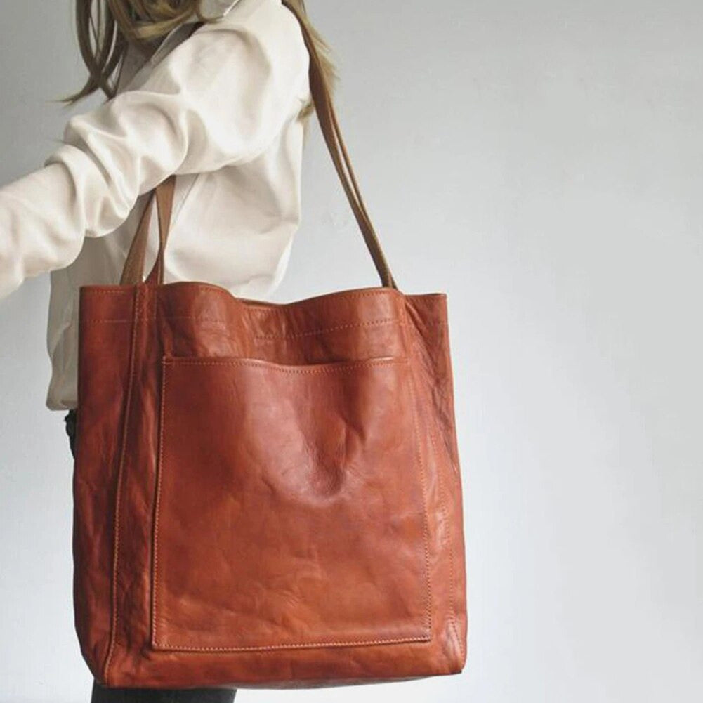Women's Synthetic Leather Shoulder Bag | Elegant Structured Design for Versatile Use