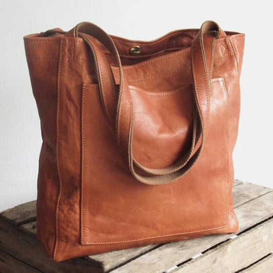 Women's Synthetic Leather Shoulder Bag | Elegant Structured Design for Versatile Use