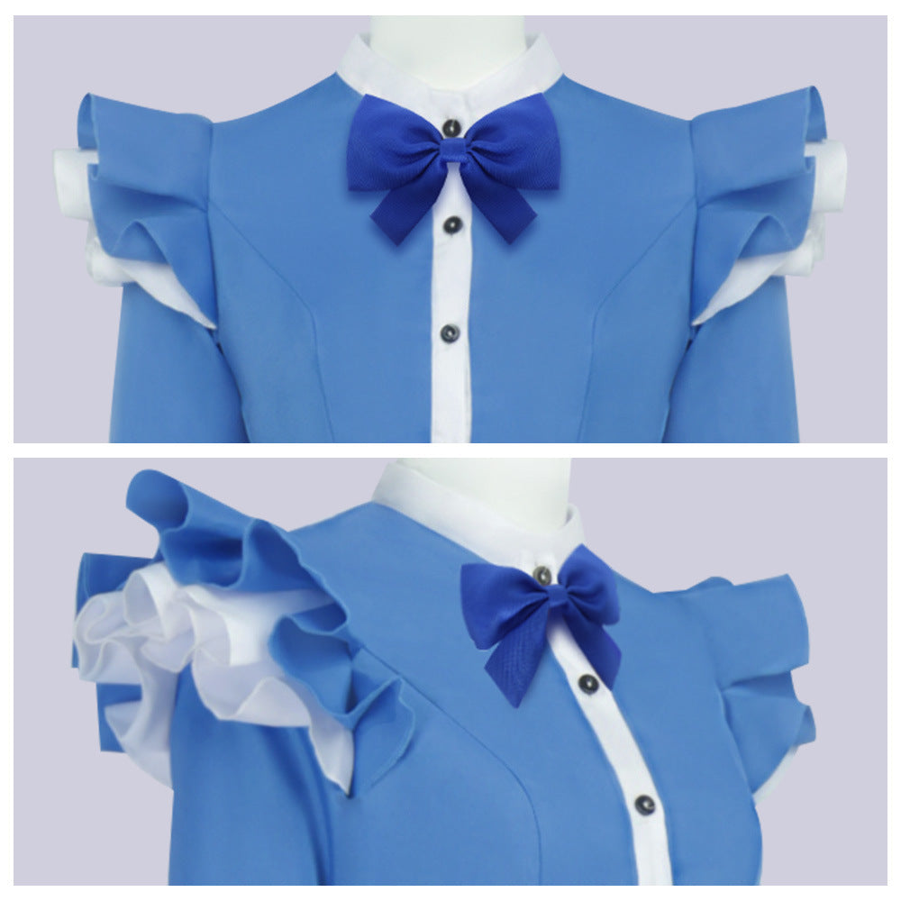 Poppy Cosplay Costume Blue Lolita Maid Dress Poppy Playtime Cosplay Halloween Costume