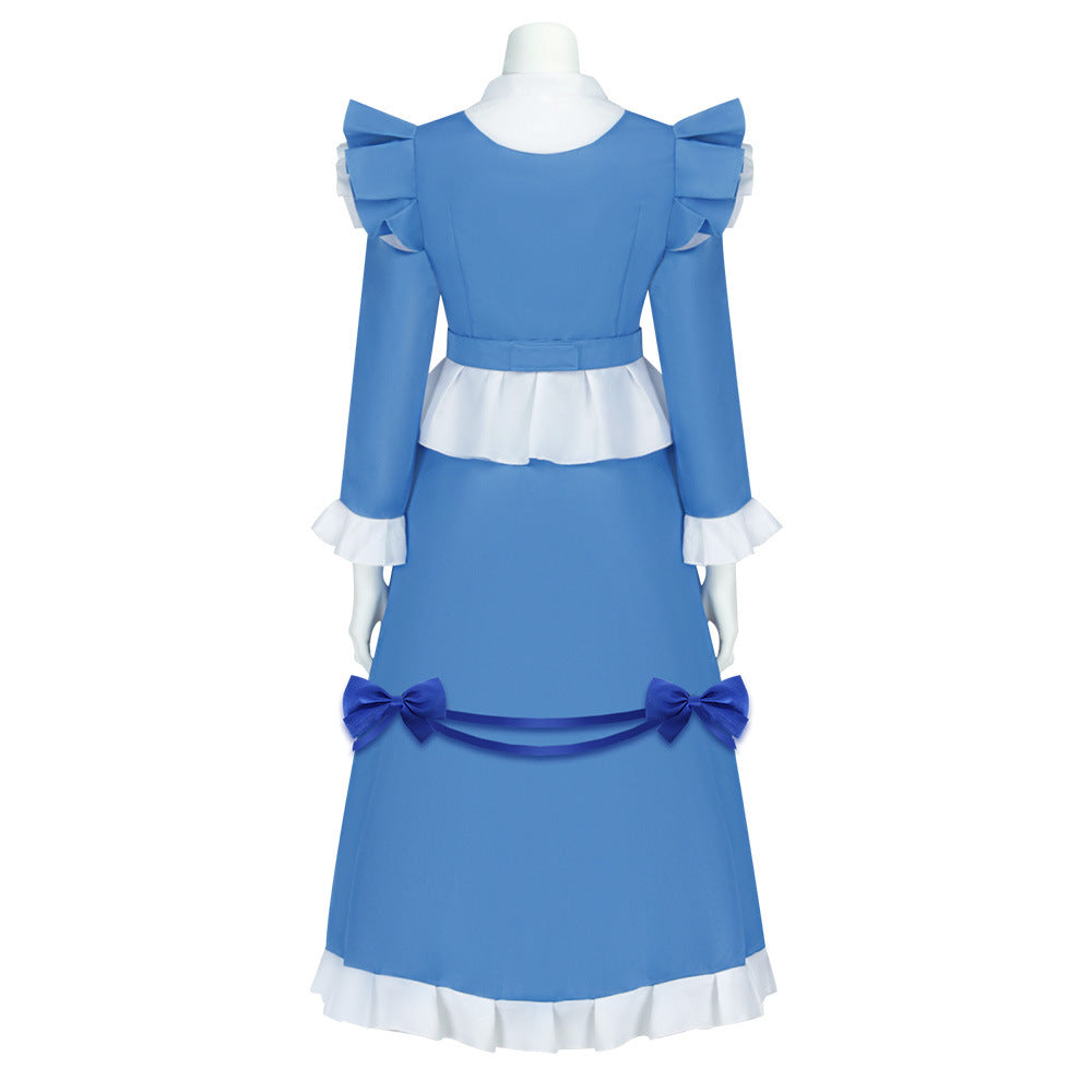 Poppy Cosplay Costume Blue Lolita Maid Dress Poppy Playtime Cosplay Halloween Costume