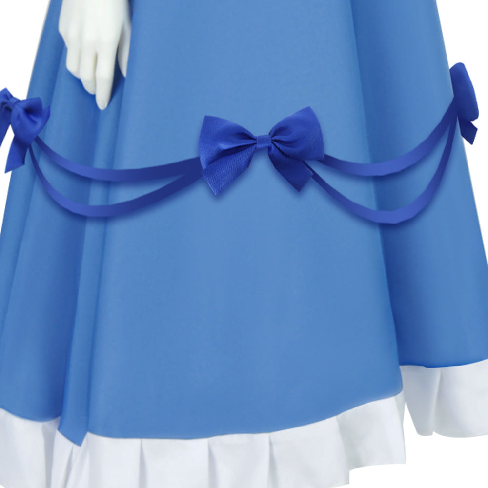 Poppy Cosplay Costume Blue Lolita Maid Dress Poppy Playtime Cosplay Halloween Costume