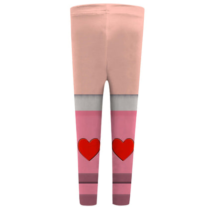 Kids Pink Lily Love Braids Costume Poppy Playtime Cosplay Dress with Matching Leggings and Bag Set for Girls