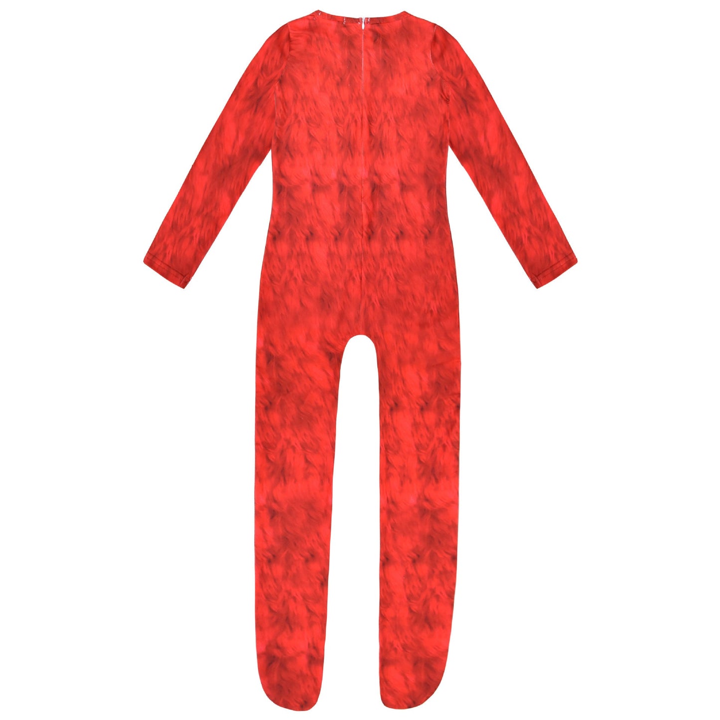 Kids Chapter 5 Red Monster Costume Horror Game Belly Mouth Jumpsuit Helmet and Gloves Set for Halloween Cosplay