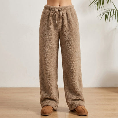 Adeline Women's Sherpa-Lined Wide-Leg Sweatpants