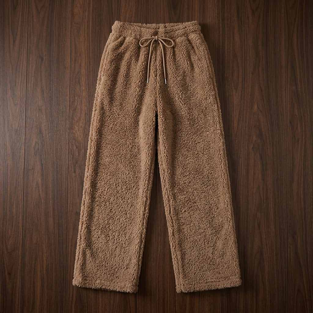 Adeline Women's Sherpa-Lined Wide-Leg Sweatpants
