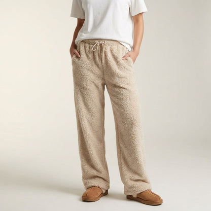 Adeline Women's Sherpa-Lined Wide-Leg Sweatpants