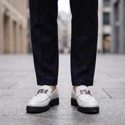 Ajaccio | Croc Texture Loafers