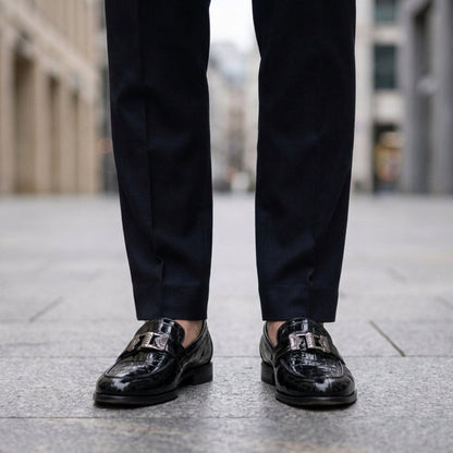 Ajaccio | Croc Texture Loafers
