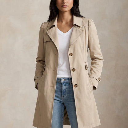Adriana | Women's Lightweight Notched Collar Coat