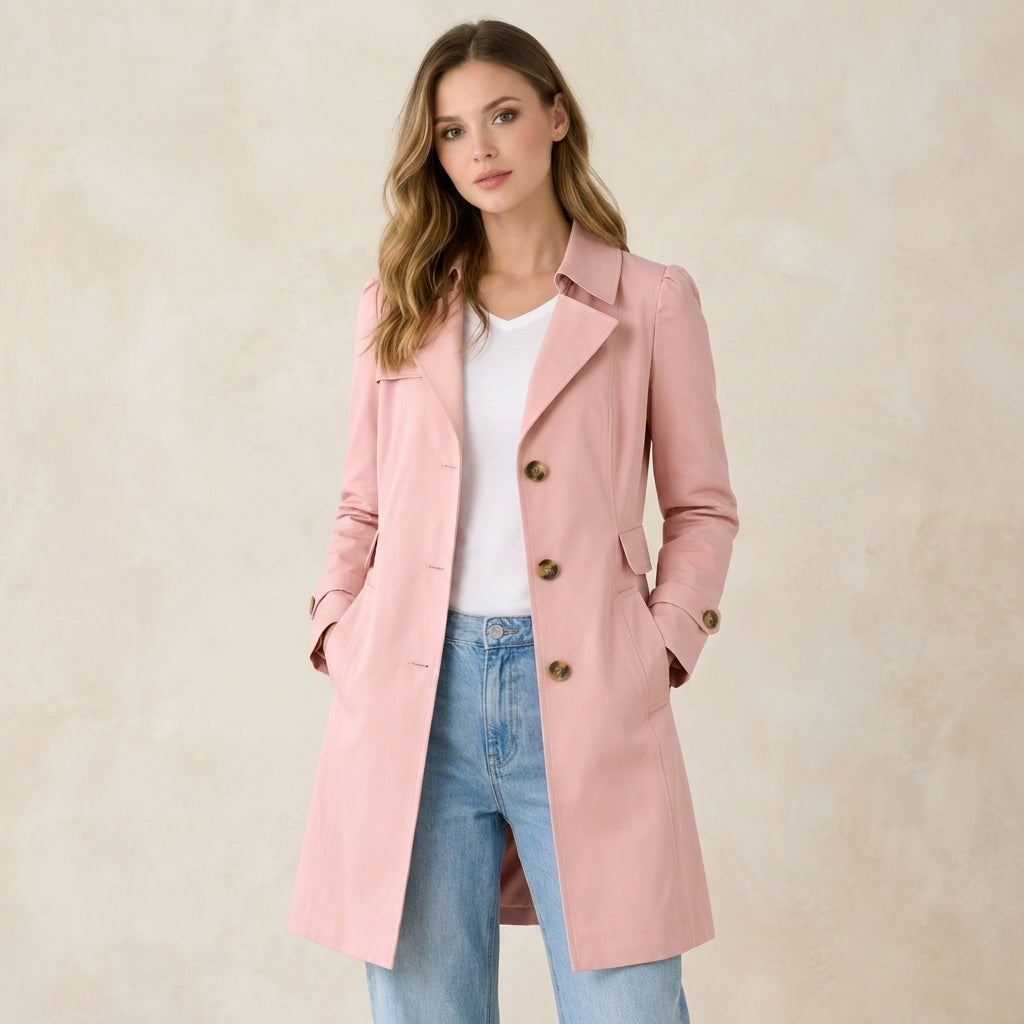 Adriana | Women's Lightweight Notched Collar Coat