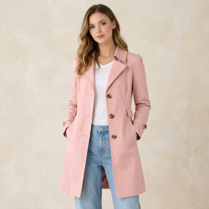 Adriana | Women's Lightweight Notched Collar Coat