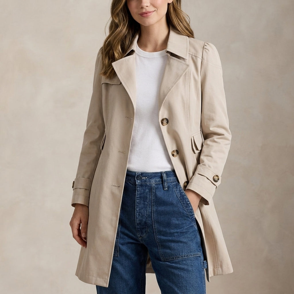 Adriana | Women's Lightweight Notched Collar Coat