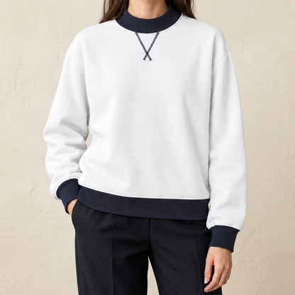 Amabella | Relaxed Cotton Blend Sweatshirt