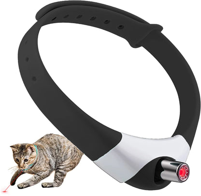 Electric Smart Amusing Collar for Kittens: Wearable USB Rechargeable Cat Laser Collar - Interactive Toy for Feline Fun!