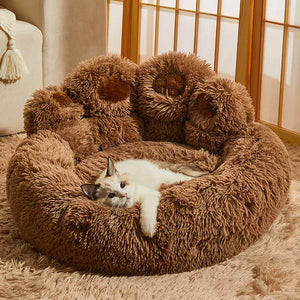 Calming Bear Paw Bed for Pets