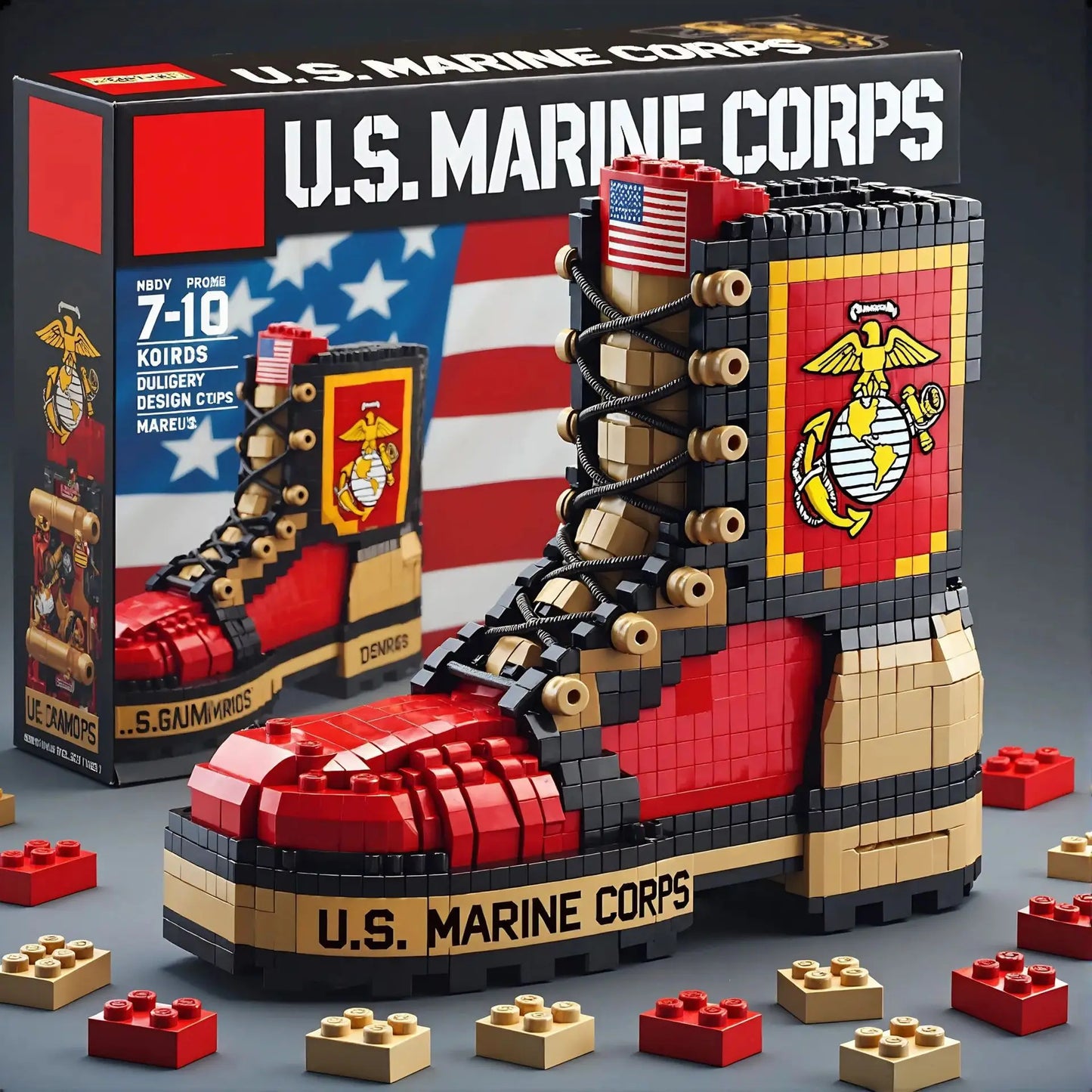 U.S. Military 25othAnniversary Commemorative Building Blocks