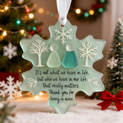 Snowflake-Shaped Sea Glass Friendship Decor