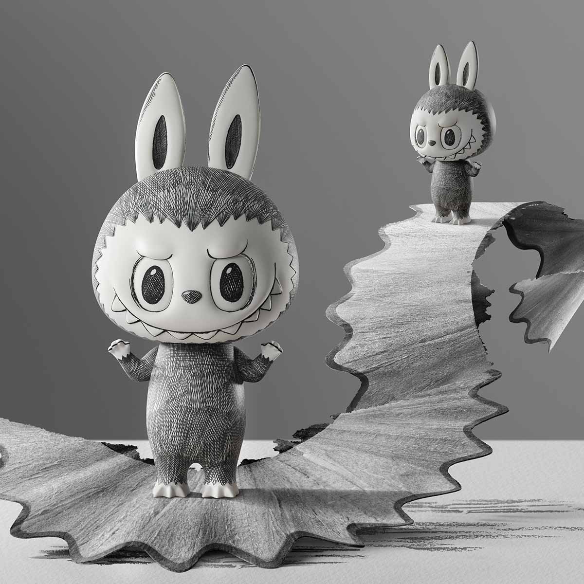 Mega Labubu 400% Sketch