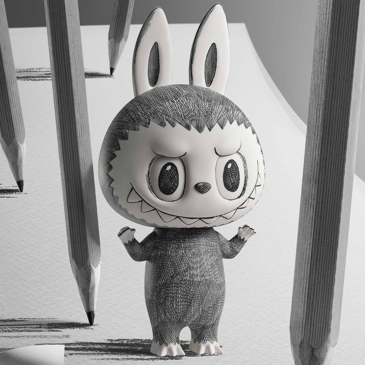 Mega Labubu 400% Sketch