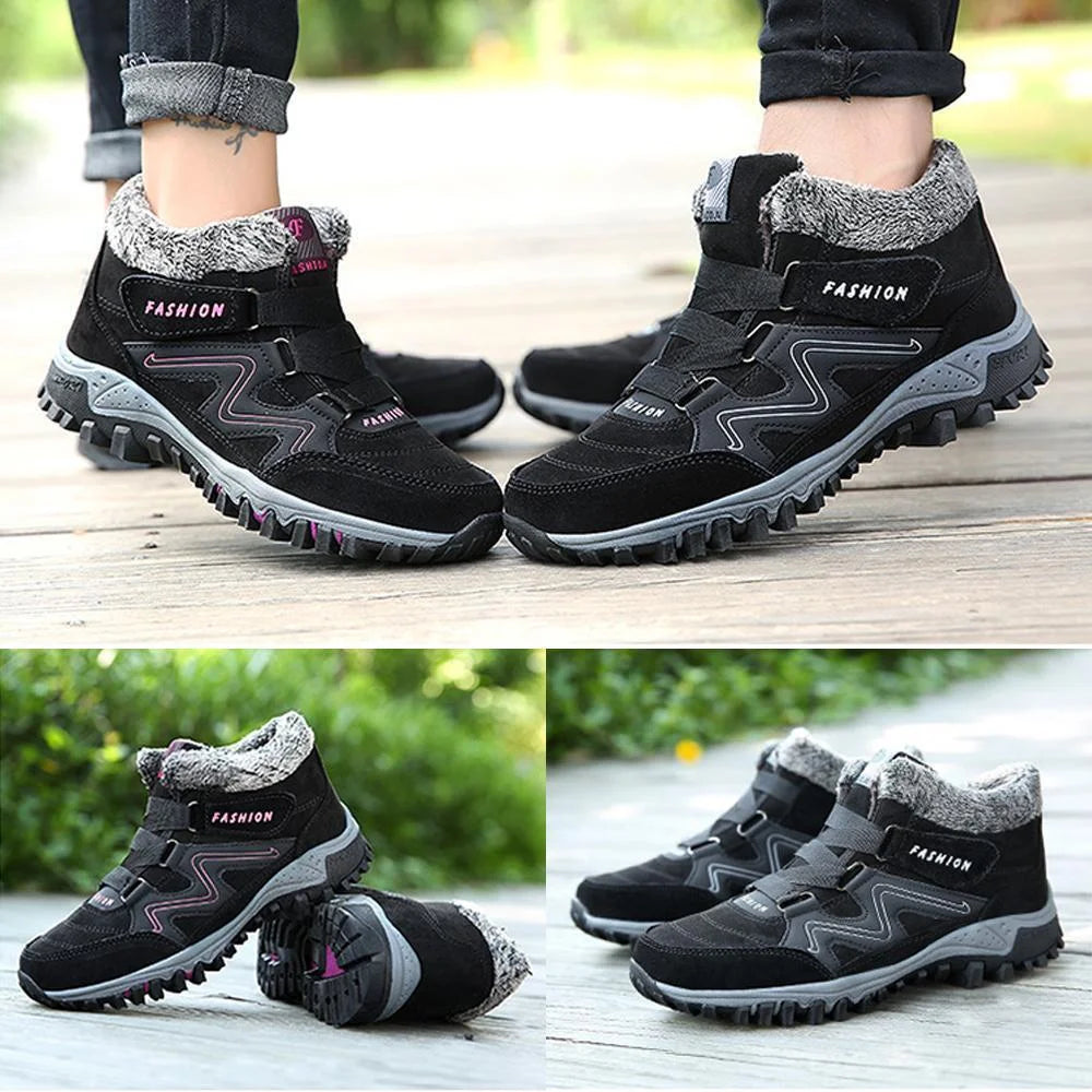 Unisex Winter Thermal Boots Couple Warm Fur Lining Snow Shoes