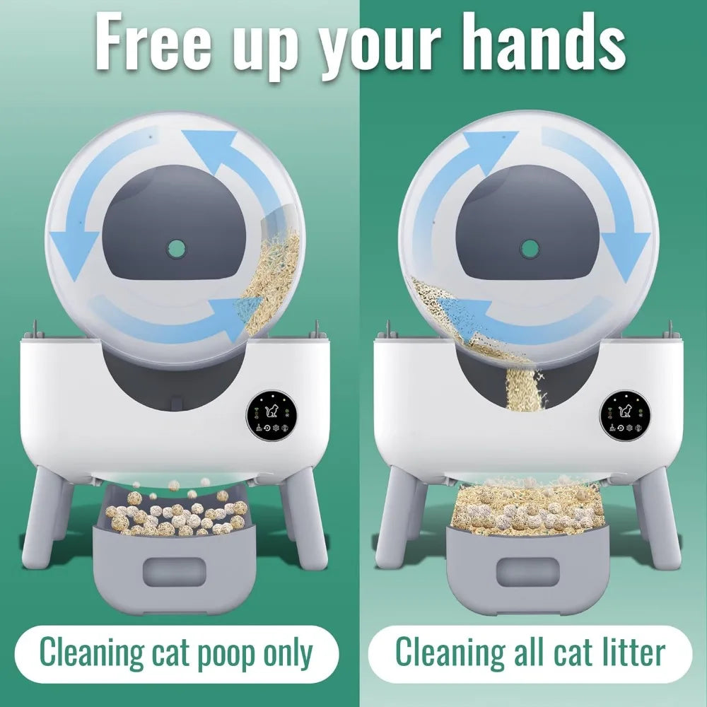 100L Automatic Cat Litter Box Self Cleaning