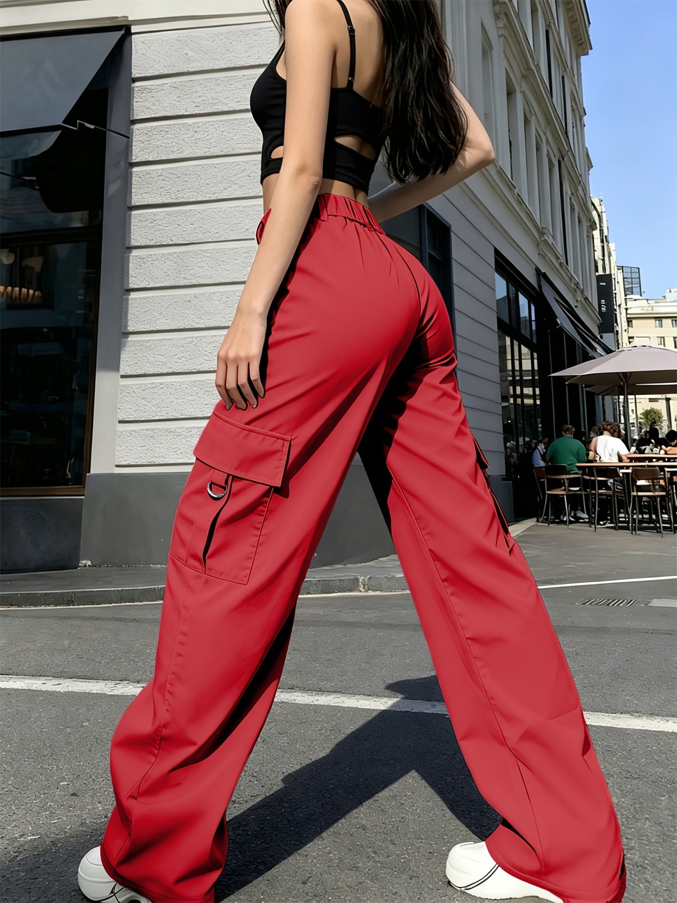 Women's High-Waisted Cargo Pants