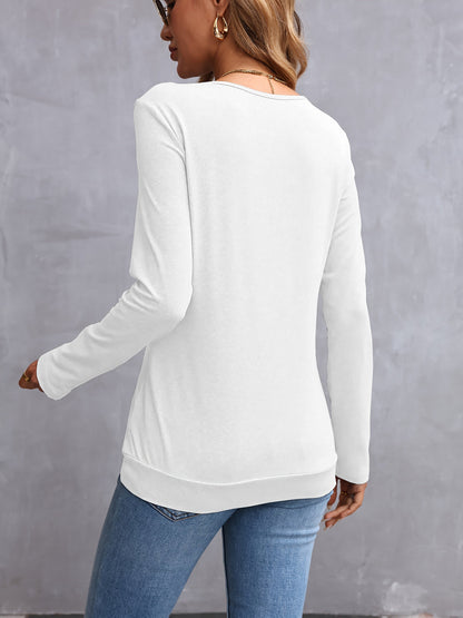 Women's V-Neck Long Sleeve Top