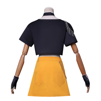 Kids & Adult KPop Mira Costume Fashion Stage Performance Outfit Mira Cosplay Top Skirt and Accessories