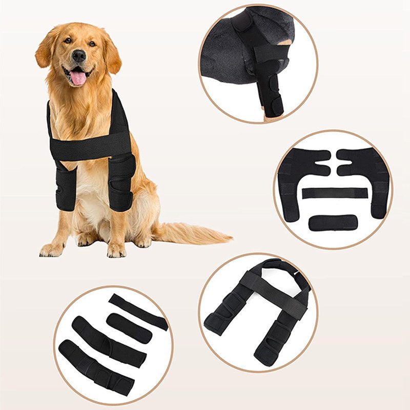 Adjustable Dog Elbow Protector - Canine Front Leg Brace