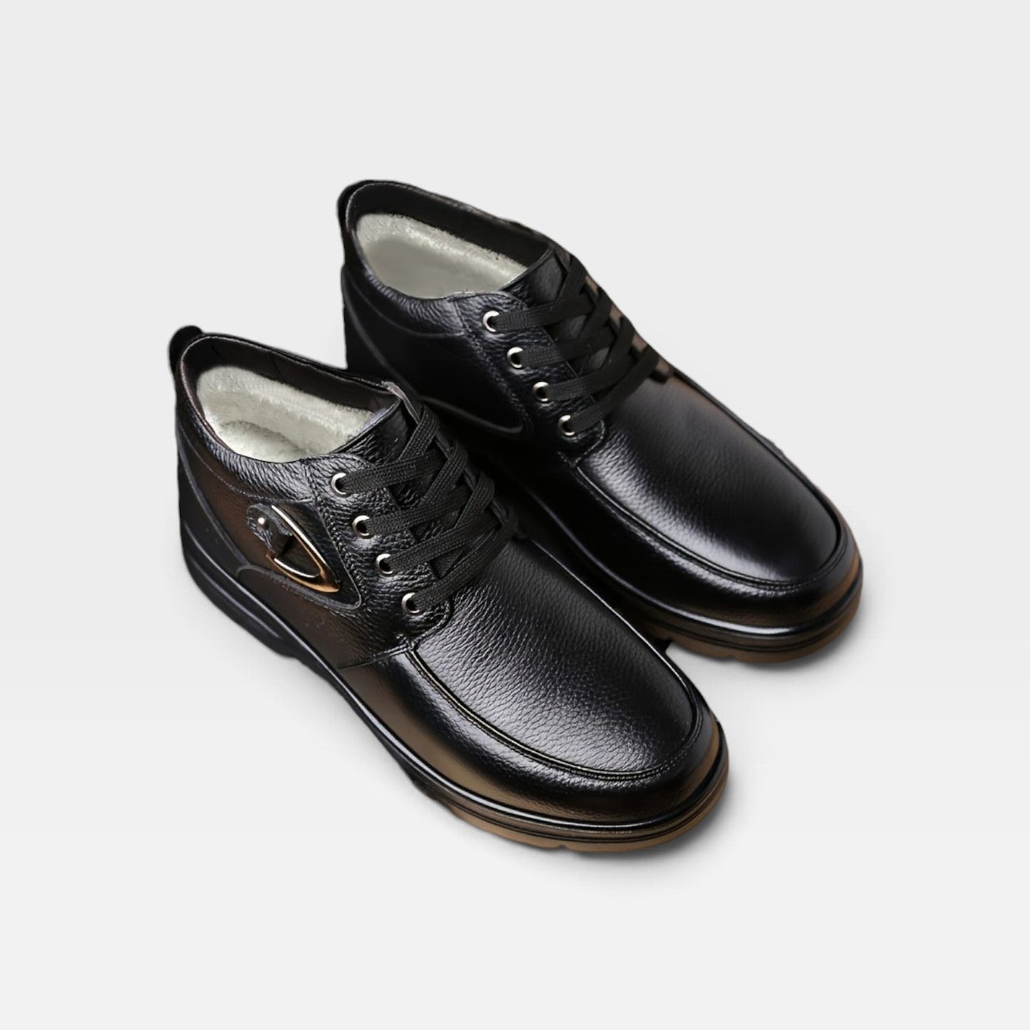 Men's Genuine Leather Lace-Up Boots