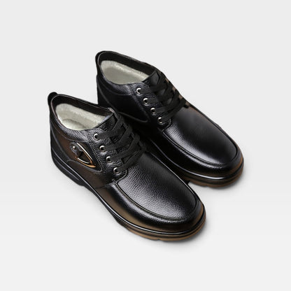 Men's Genuine Leather Lace-Up Boots