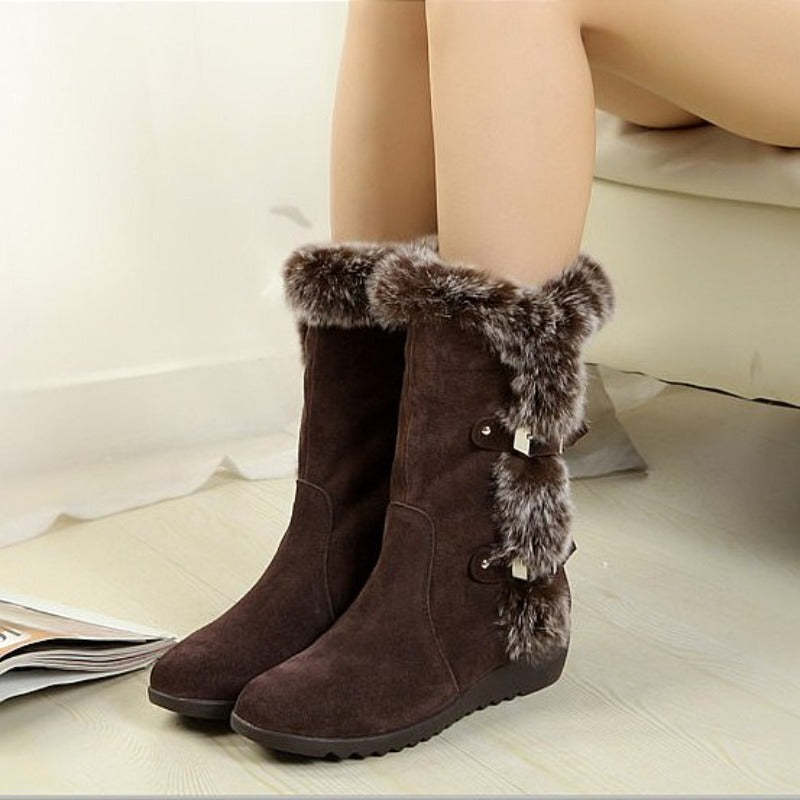 Mid Calf Orthopedic Boots Fur New Trend Winter Shoes