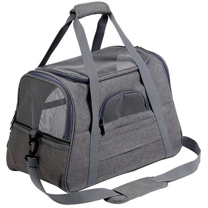 Airline-Approved Dog Carrier Backpack with Mesh Window: Portable Pet Transport Bag for Small Dogs