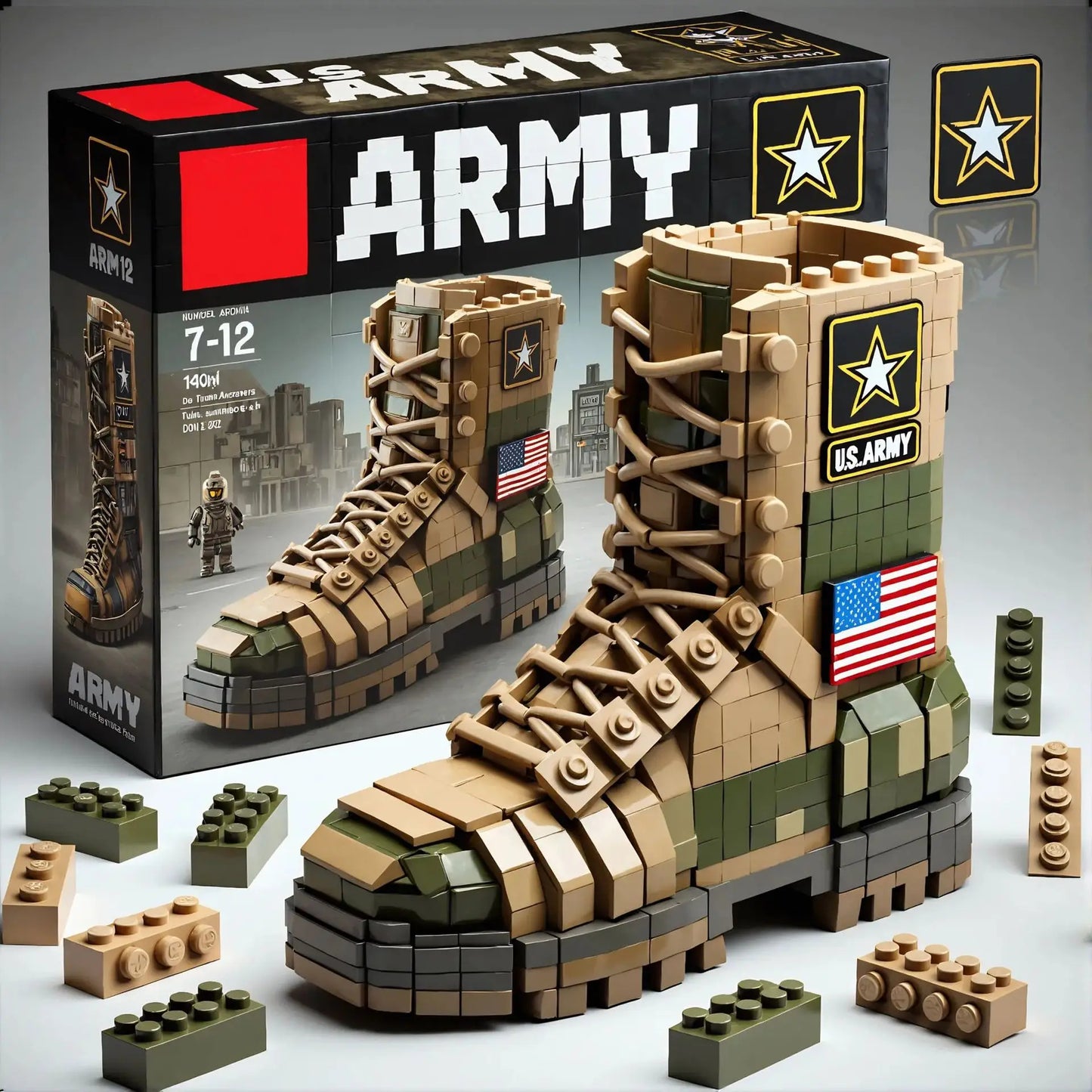 U.S. Military 25othAnniversary Commemorative Building Blocks