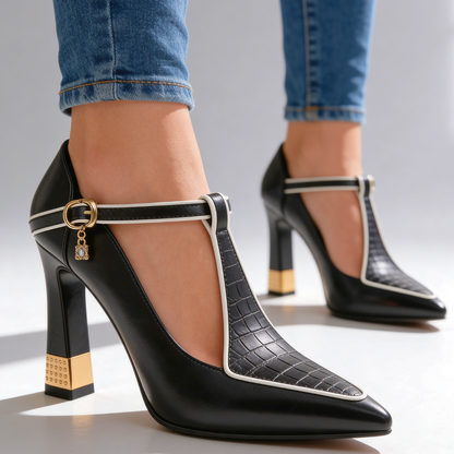 Delphine | Women's T-Strap Block Heels