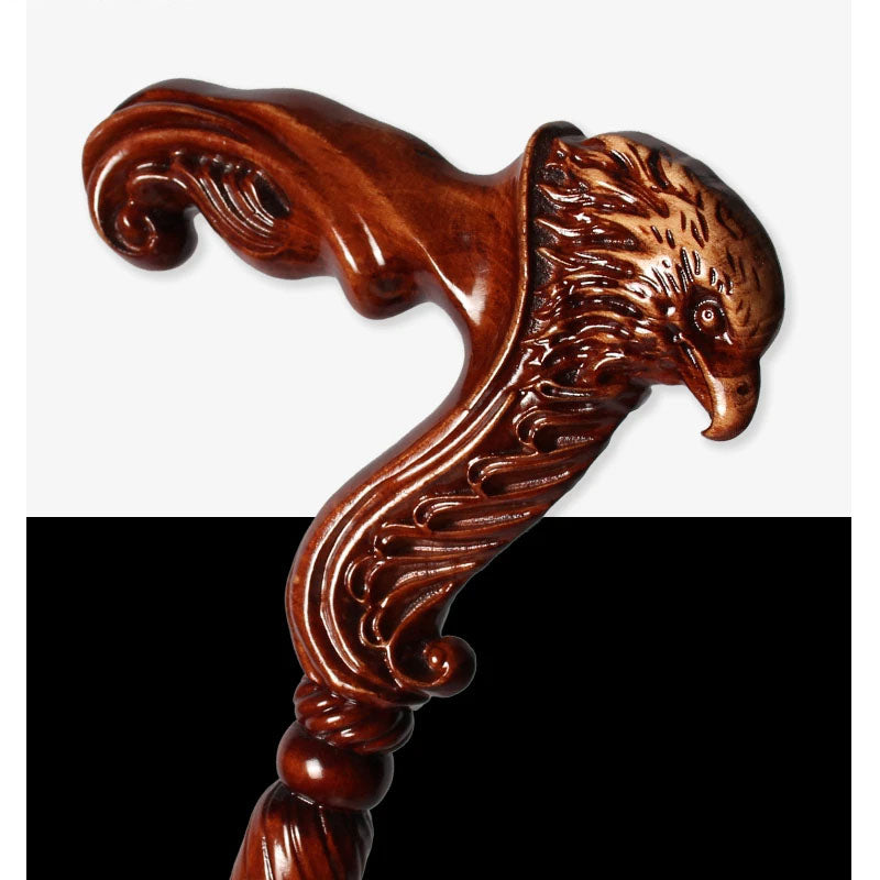 Eagle Cane Handmade Wooden Walking Stick Ergonomic Handle