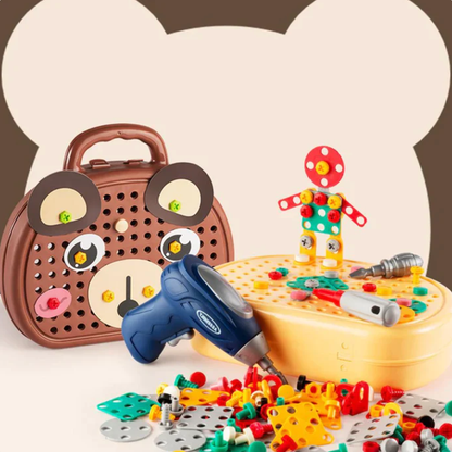 Children Electric Drill Puzzle Creativity Toolbox