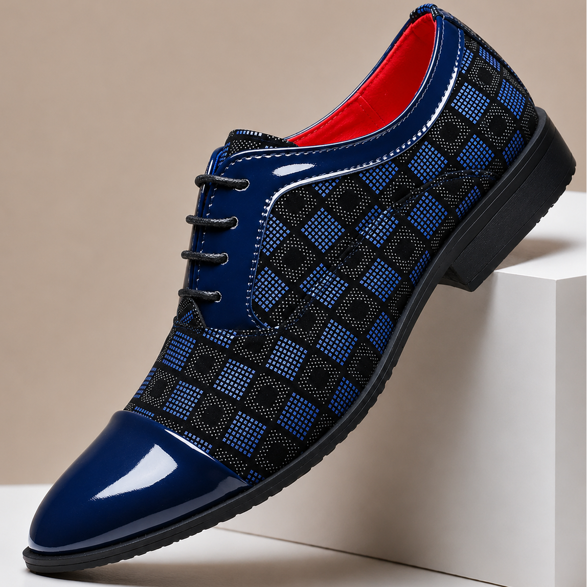 Valente | Men's Patterned Genuine Leather Shoes