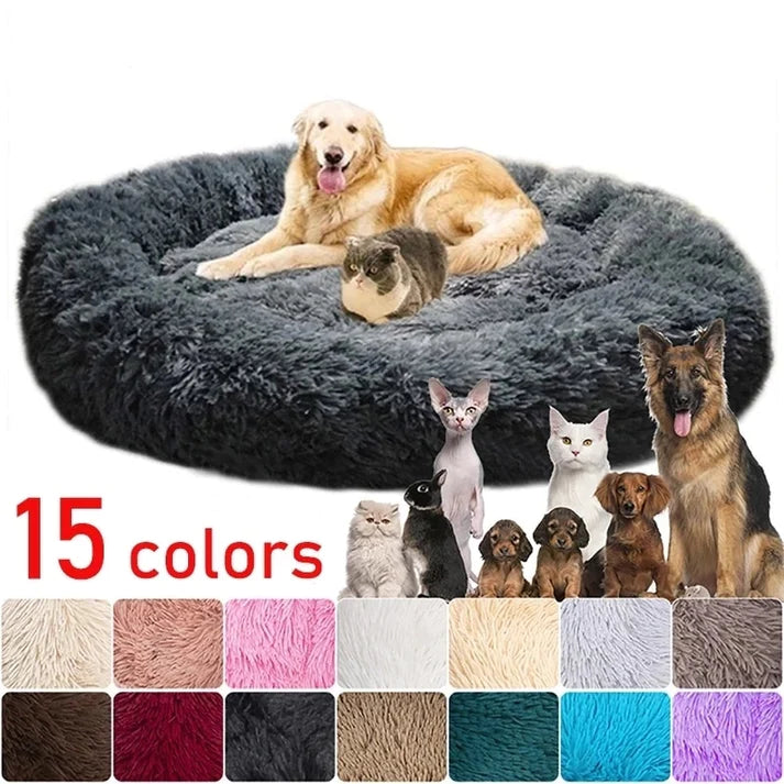 Long Plush Dog Bed Cushion House Pet