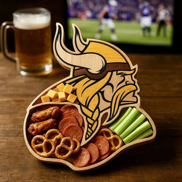 Team Legacy Wooden Charcuterie Board – Game Day Platter