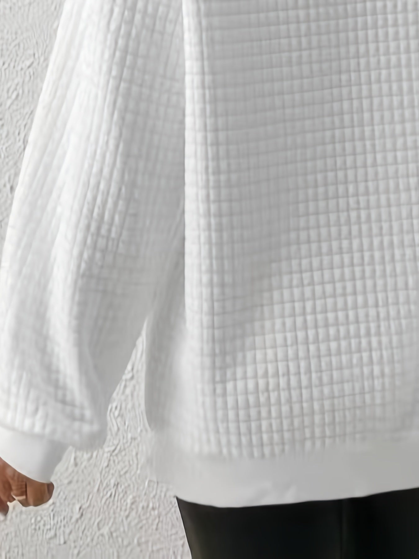 Women's Quarter-Zip Textured Sweatshirt