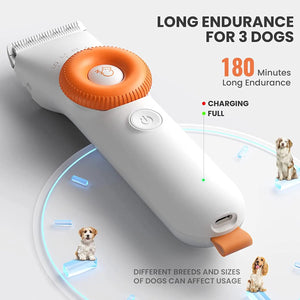 Professional Pet Grooming Clippers - Silent Electric Hair Cutter with USB Rechargeable Function