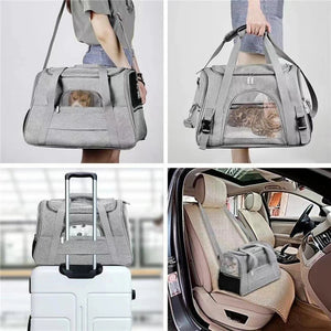 Portable Pet Carrier: Breathable Bag for Cats and Dogs During Travel