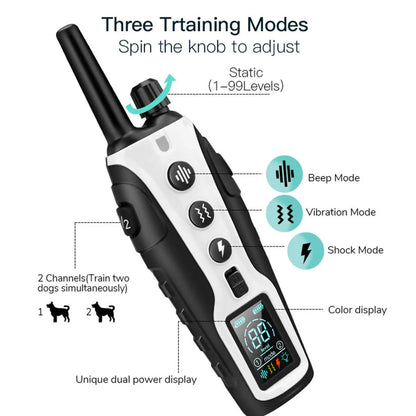 Dog Training Collar - Shock Collars for Dogs with 3280ft Remote Control Range