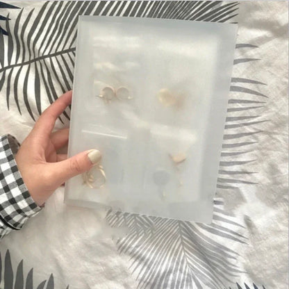 Simple Clear Jewellery Album Storage Bag, Transparent Jewelry Storage Book Set for Rings, Necklace, Bracelets, Stud, Earrings