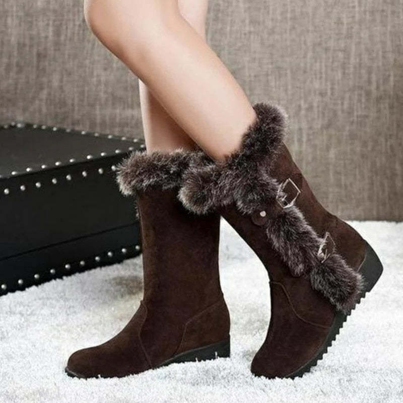 Mid Calf Orthopedic Boots Fur New Trend Winter Shoes