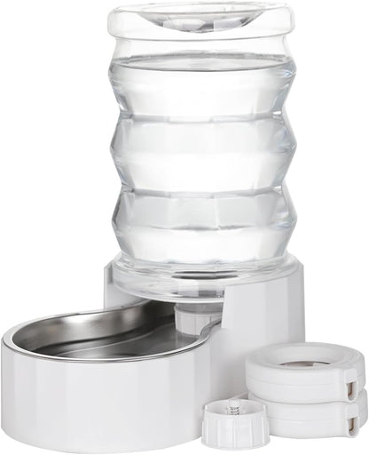 Stainless Steel Pet Waterer - Automatic BPA-Free Water Feeder, 8L Capacity with Two Caps & Filters